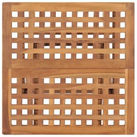 vidaXL Folding Patio Table 19.7"x19.7"x19.7" Solid Teak Wood