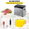 VEVOR 12 Volt Refrigerator, Portable Refrigerator (-4°F~68°F) With APP Control Car Compressor Fridge Cooler 12V/24V DC and 110-220V AC For Camping