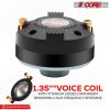 5 CORE Horn Speaker Tweeter Compression Driver 1.35 Inch Titanium Voice Coil 200W Max 8 Ohm 100 Watts RMS Loud 105dB 13 Oz 90mm Magnet- Screw-on Throa