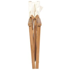 vidaXL Folding Director's Chair Solid Teak Wood (Option: as picture)