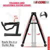 5 CORE Double Guitar Stand Floor Adjustable Heavy Duty A Frame Universal Folding Acoustic Electric Bass Mandolin Banjo Violin Holder Stands For On Sta