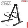 5 CORE Double Guitar Stand Floor Adjustable Heavy Duty A Frame Universal Folding Acoustic Electric Bass Mandolin Banjo Violin Holder Stands For On Sta