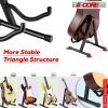 5 CORE Double Guitar Stand Floor Adjustable Heavy Duty A Frame Universal Folding Acoustic Electric Bass Mandolin Banjo Violin Holder Stands For On Sta